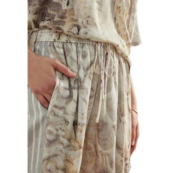 ANTHROPOLOGIE Valette LOUNGE Set, Tan/Cream Women's XL - Picture 3 of 11